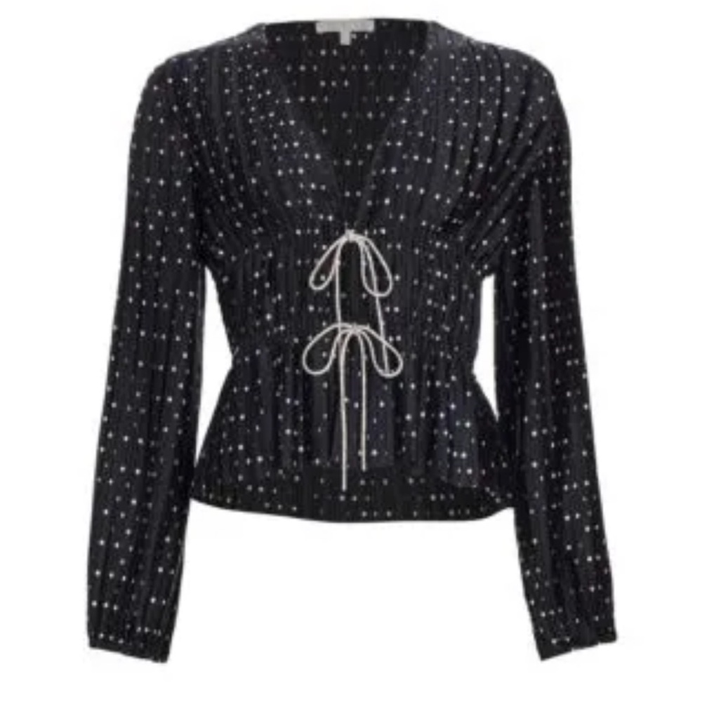 Wayf Payton Crystal Drawstring Blouse
Small